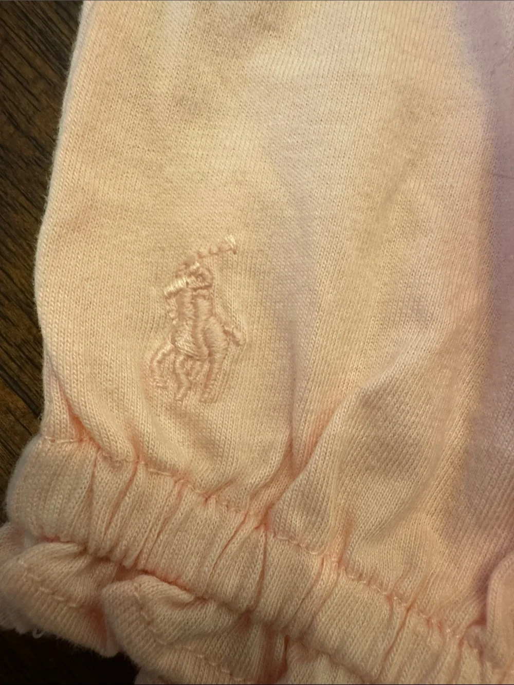 Ralph Lauren Pink Eyelet Ruffle Baby Romper